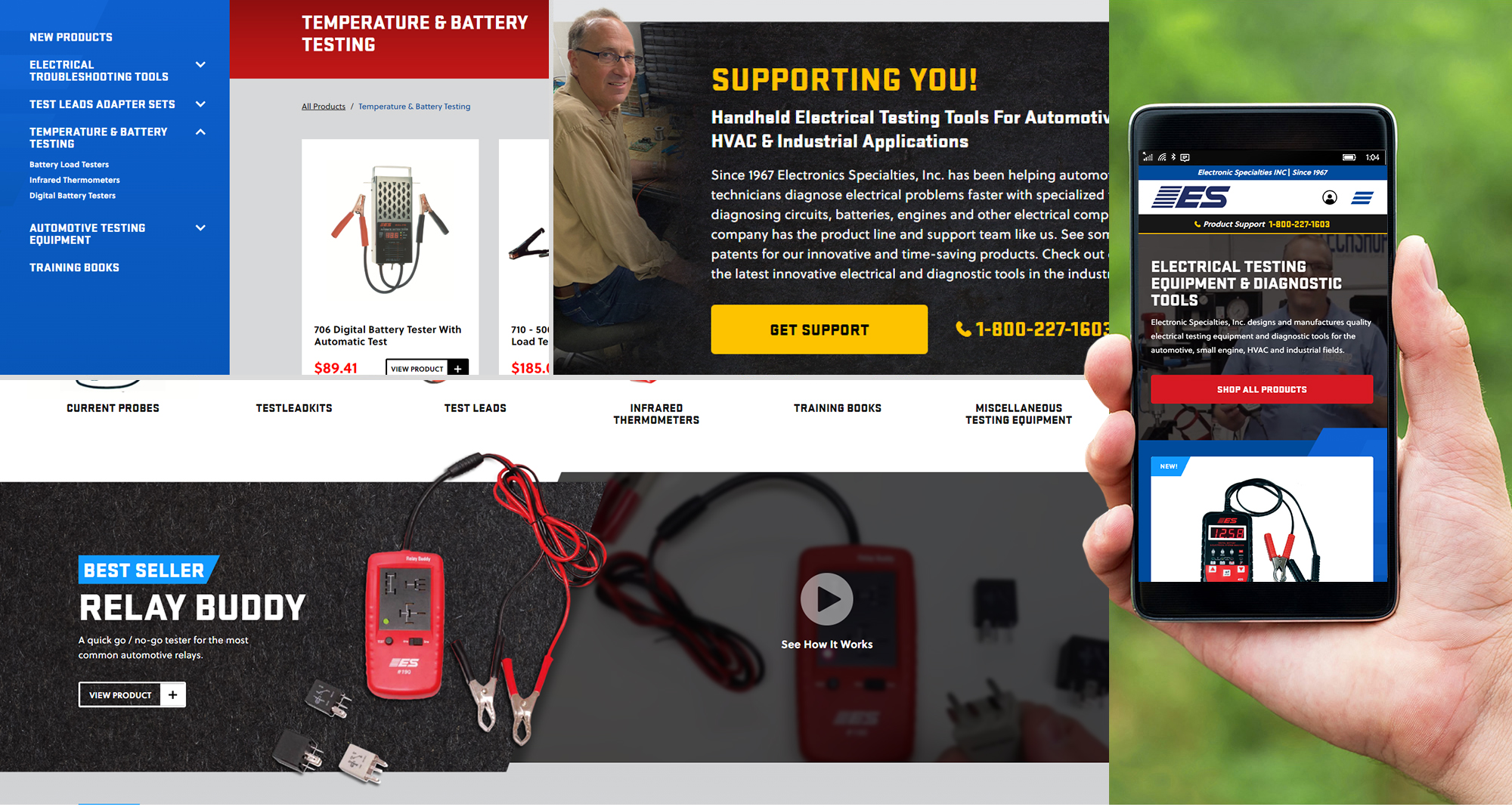 Milwaukee web marketing for Electronic Specialties INC