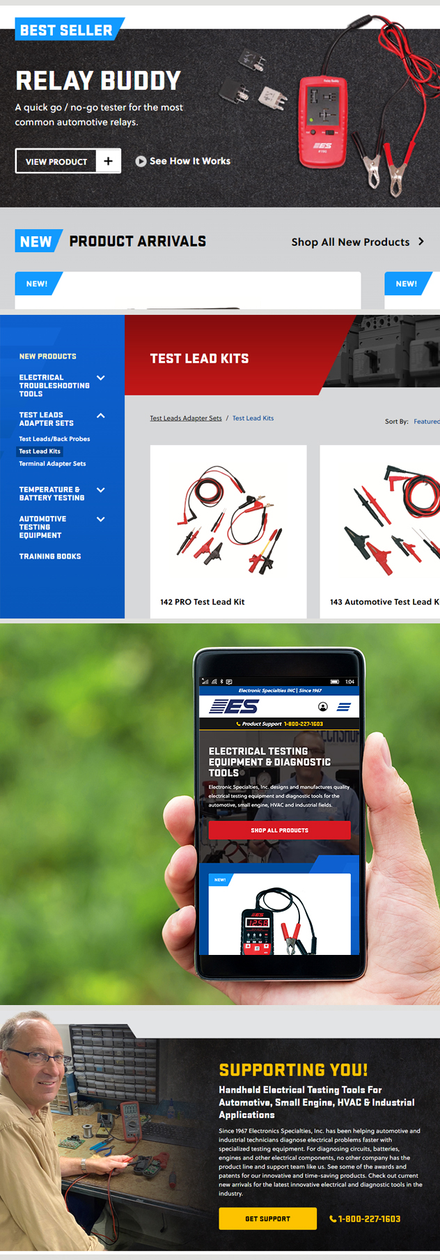 Milwaukee web marketing for Electronic Specialties INC. 