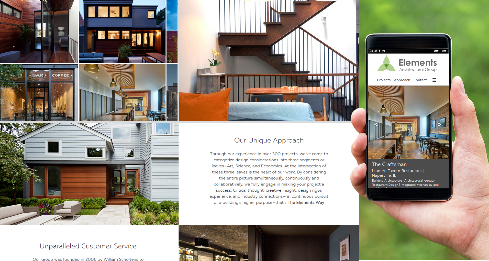 Milwaukee web marketing for Elements Architectural Group