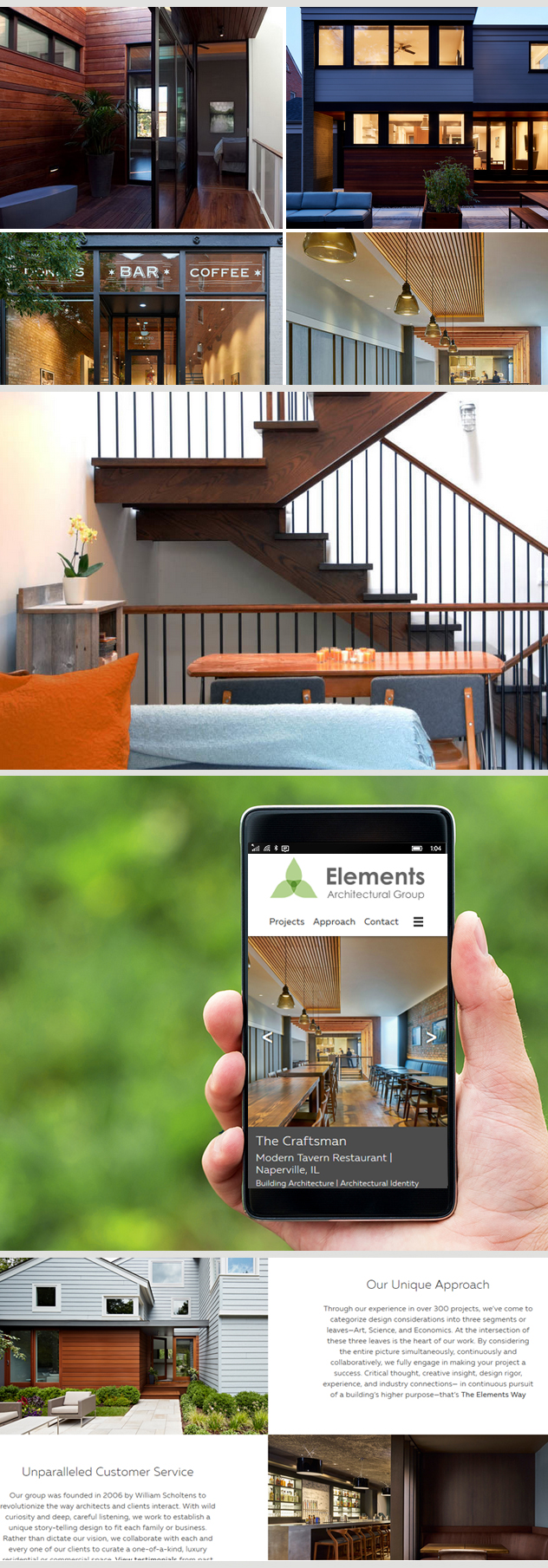 Milwaukee web marketing for Elements Architectural Group