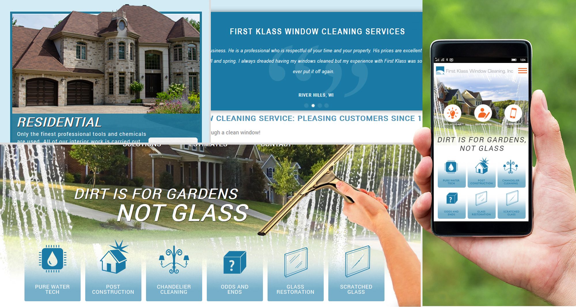 Milwaukee web marketing for First Klass Window Cleaning, Inc.