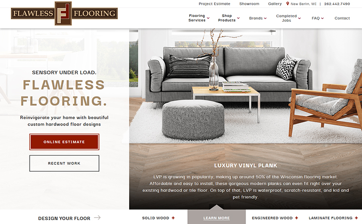 Website design for quality installation, refinishing and repair in SE Wisconsin Website design for quality installation, refinishing and repair in SE Wisconsin