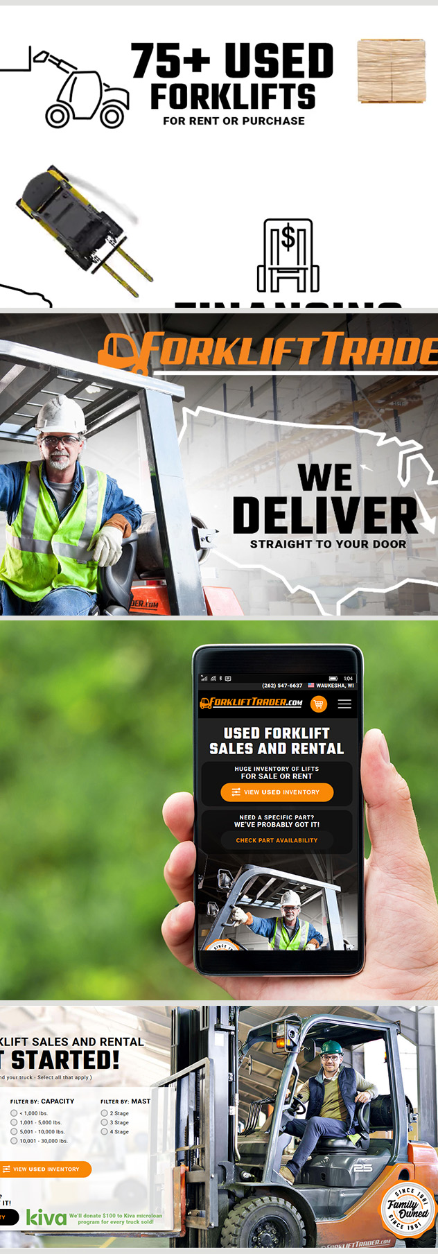 Milwaukee web design and development for Forklift Trader
