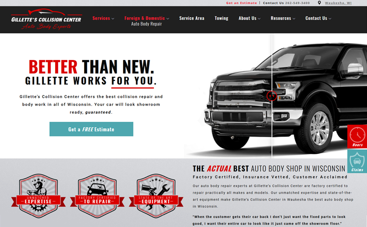 Waukesha auto body repair increases buisiness with website design and SEO Waukesha auto body repair increases buisiness with website design and SEO