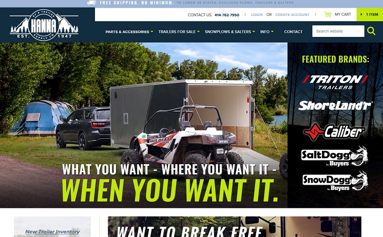 Milwaukee’s trailer and RV supplier hauls in the benefits of an attractive website by iNET