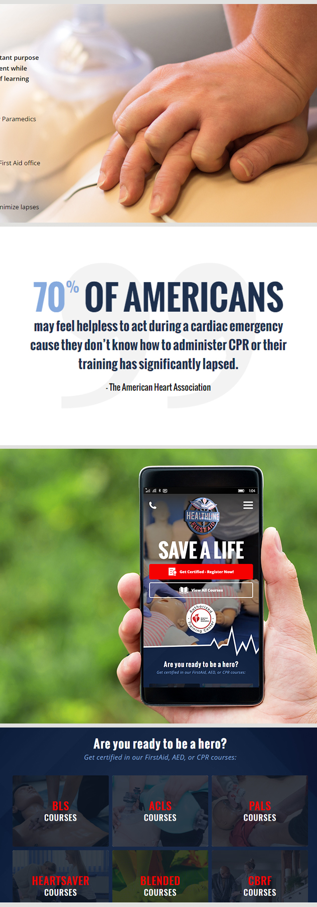 Milwaukee web marketing for Healthline First Aid