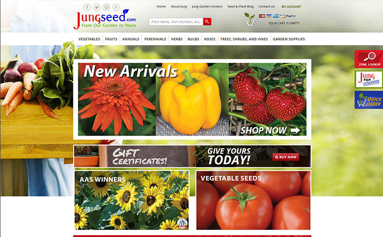 Jung Seed S Web Developer Garden Seeds Supply Website Design