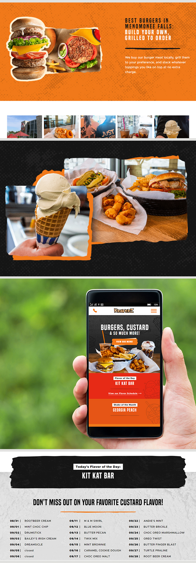 Milwaukee web marketing for Kraverz Custard