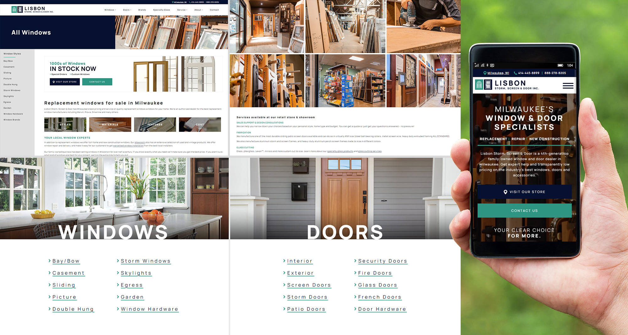 Milwaukee web marketing for Lisbon Storm, Screen & Door