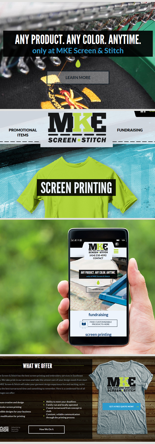 Milwaukee web marketing for MKE Screen & Stich