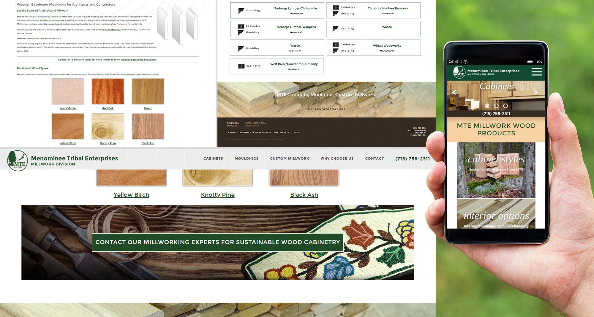 Milwaukee web marketing for MTE Millwork