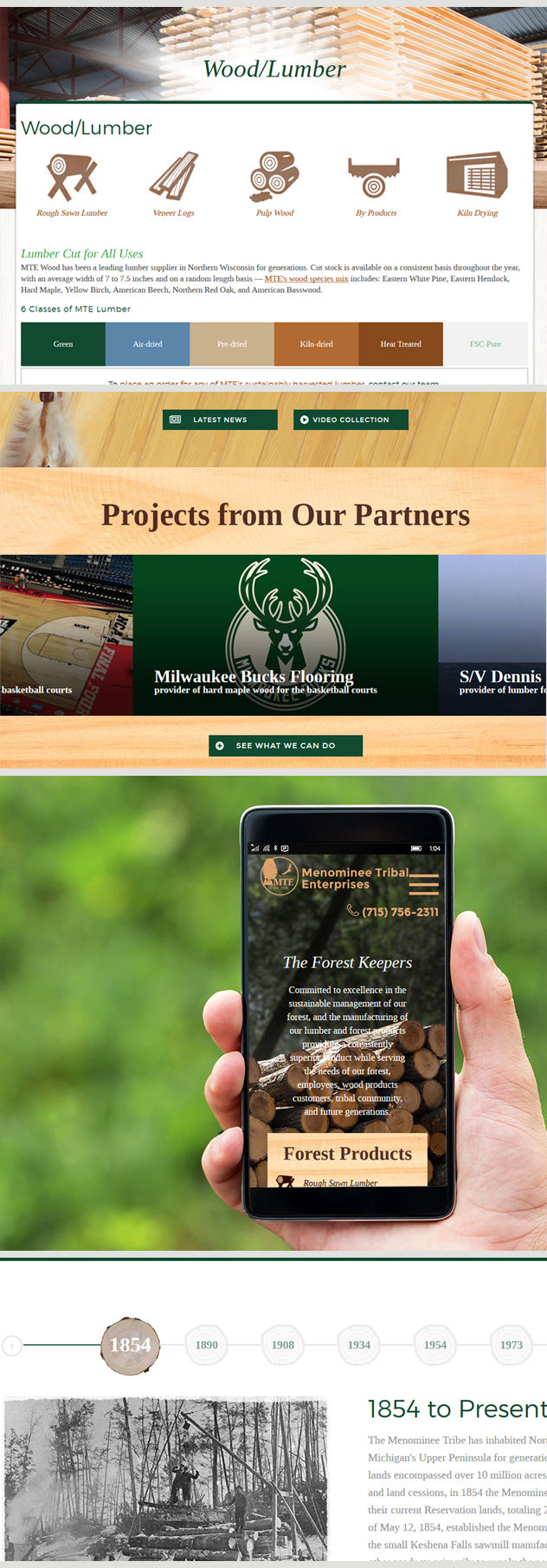 Milwaukee Web Development for Forestry Management and Lumber Manufacturing Company