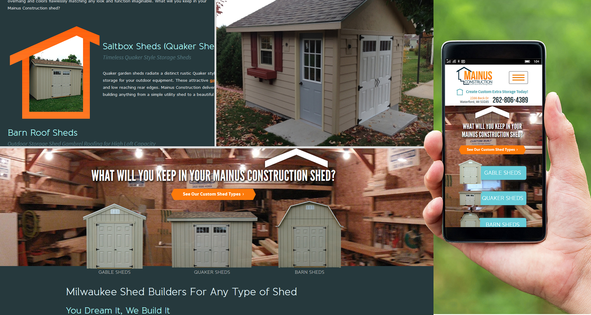 Milwaukee web marketing for Mainus Construction