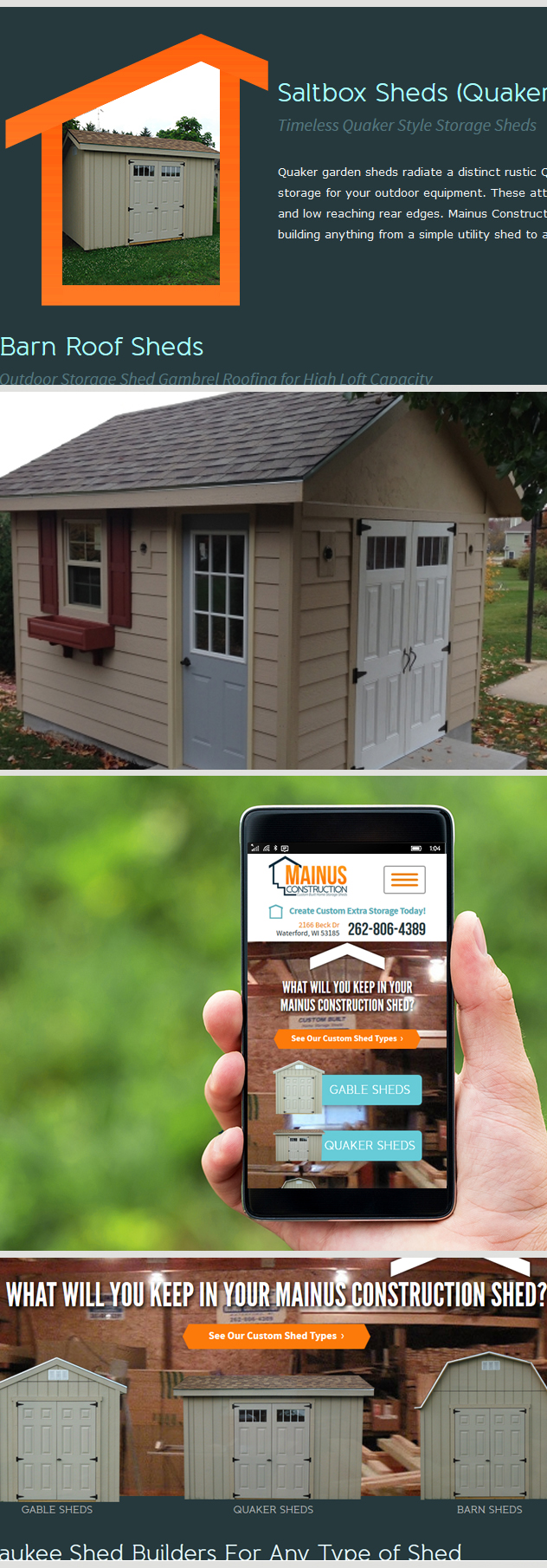 Milwaukee web marketing for Mainus Construction