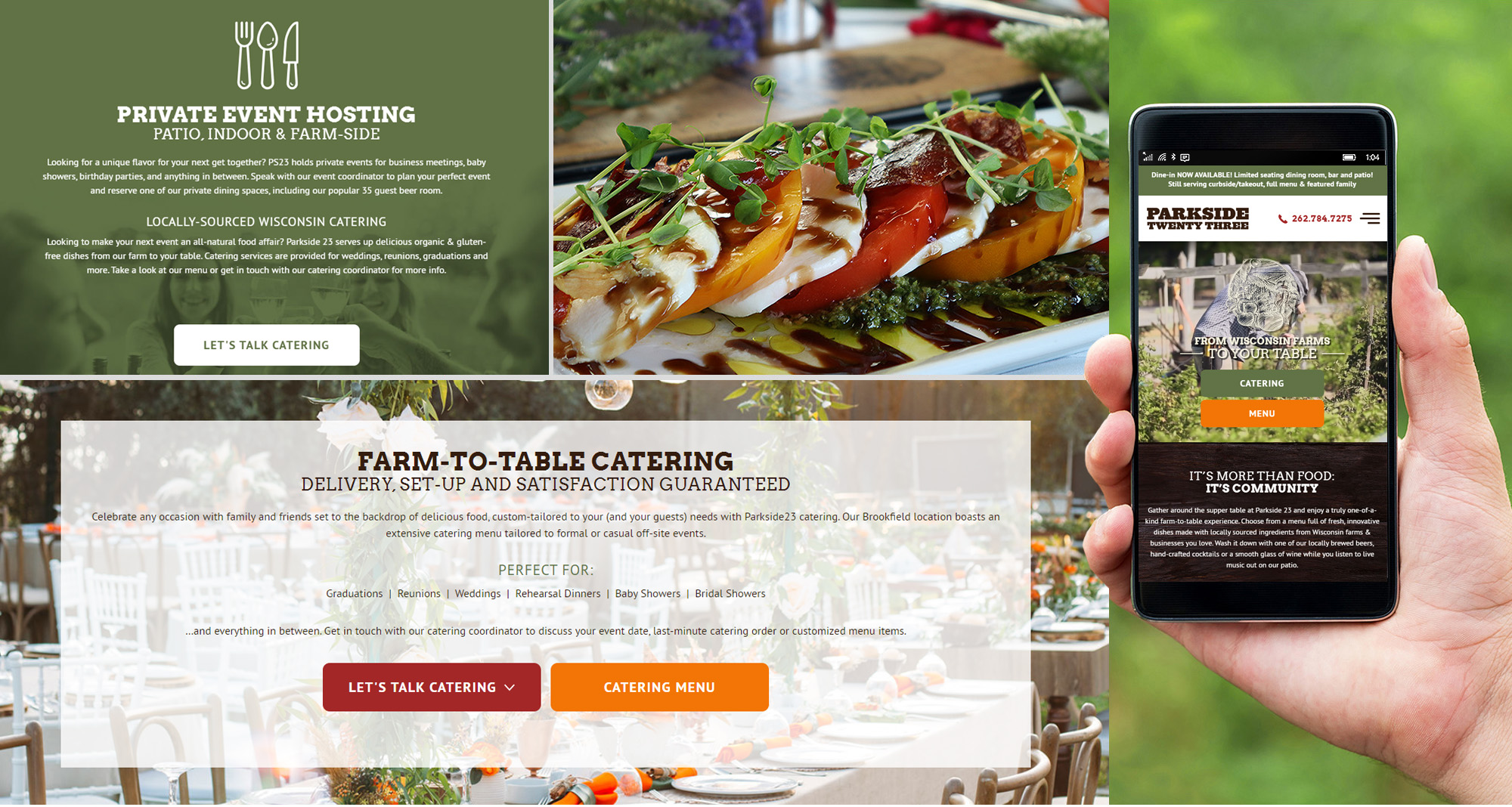 Milwaukee web design and development for Parkside Twenty Three