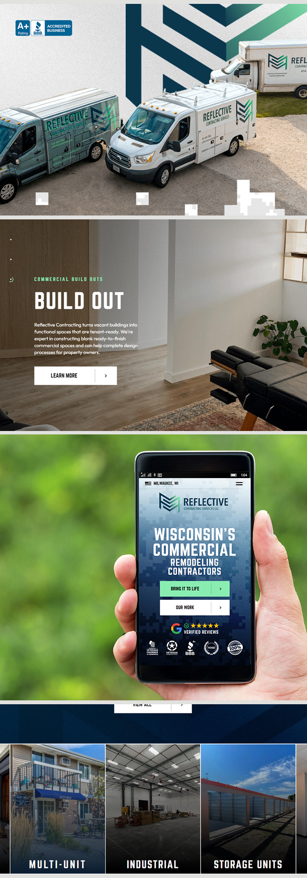 Milwaukee web marketing for Reflective Contracting