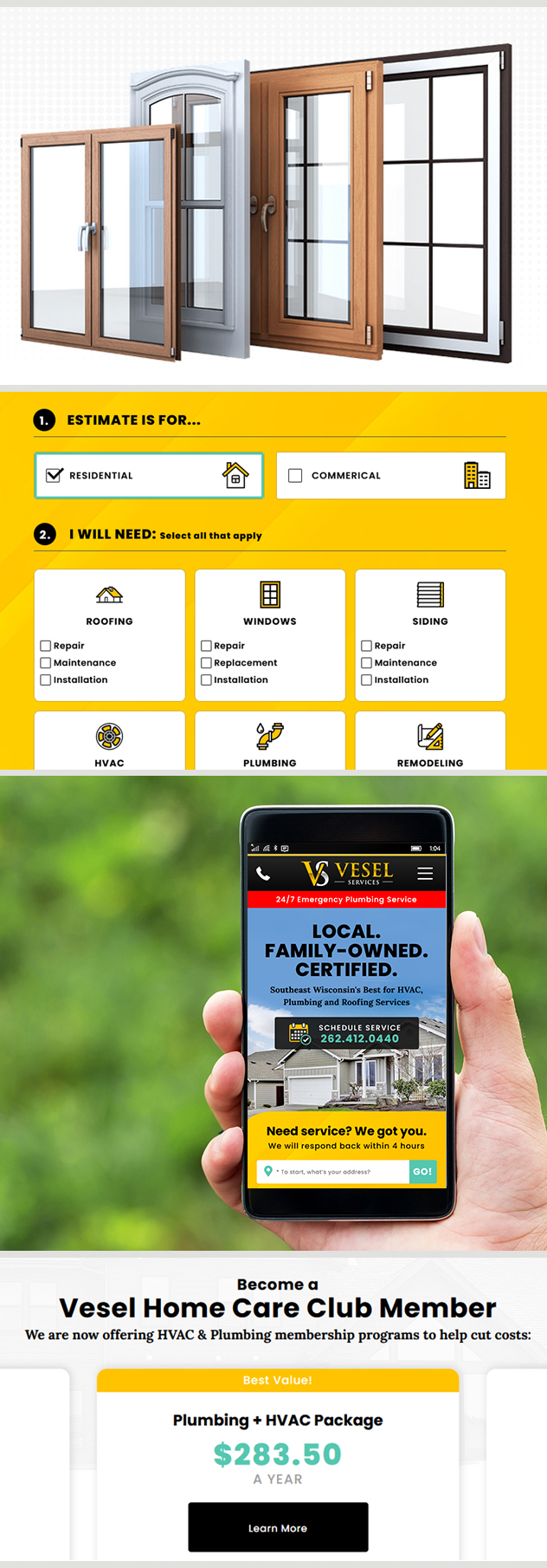 Milwaukee web marketing for Vesel Services