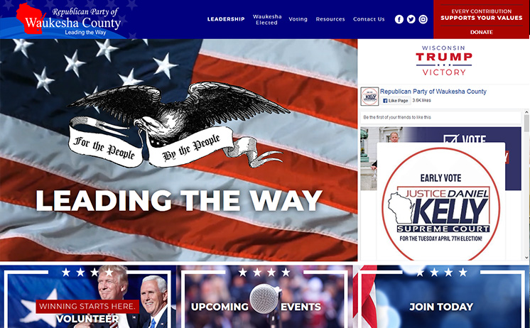 Waukesha GOP website design