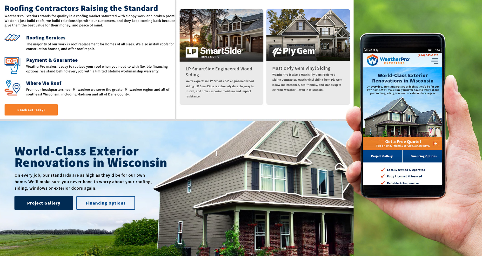 Milwaukee web marketing for Weather Pro Exteriors