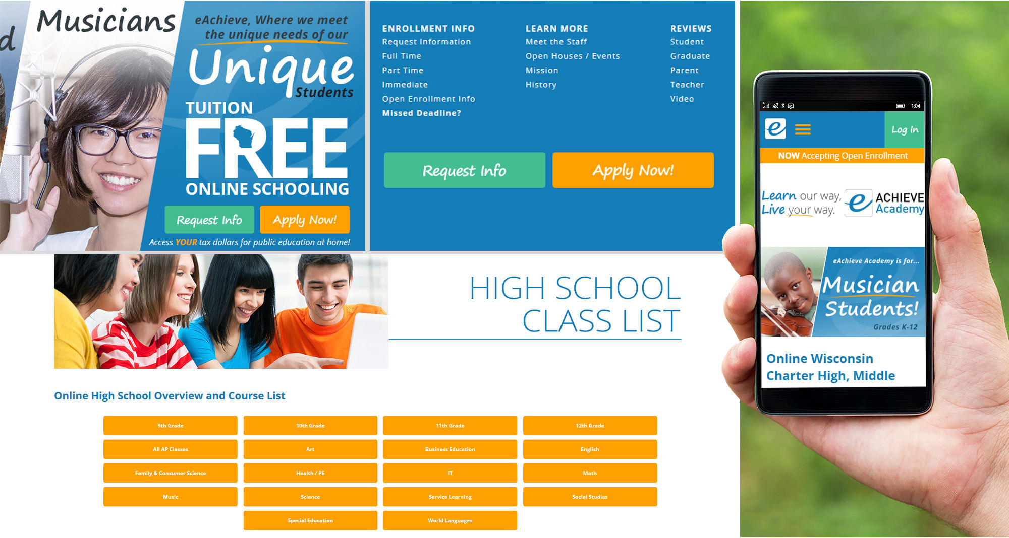 Waukesha web marketing for eAchieve Academy