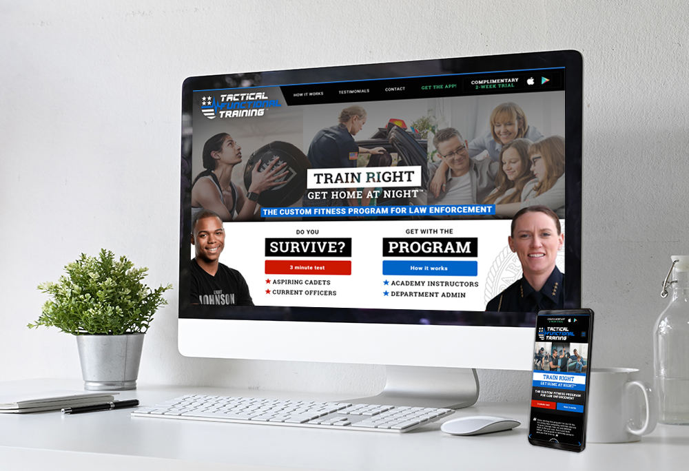 Mobile-responsive website for Tactical Functional Training built by iNET